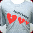 Jonny Lives! Grey Heart T-Shirt